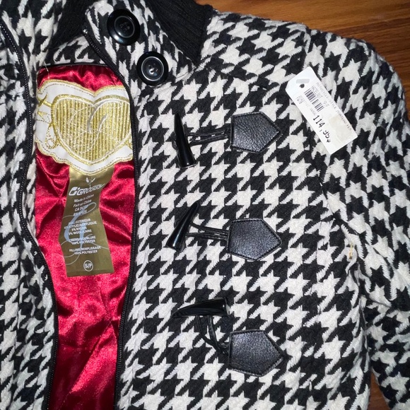 NWT Groggy Houndstooth Motorcycle Jacket - Picture 9 of 14